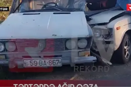 Tərtərdə ağır qəza - VİDEO