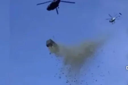 Çexiyalı iş adamı insanları "pul yağışı"na tutdu - VİDEO