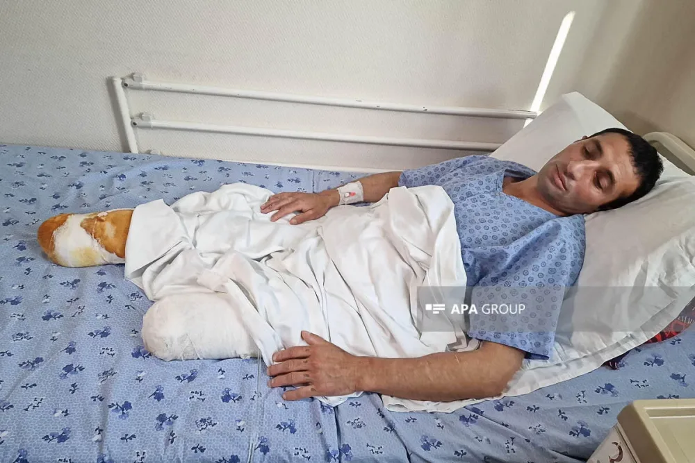 Mina partlayışında ayağını itirən şəxsin əməliyyat zamanı ürəyi dayanıb - TƏFƏRRÜAT - FOTO