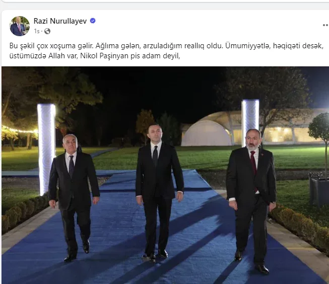 Deputat: "Məncə, Paşinyan pis adam deyil" - FOTO