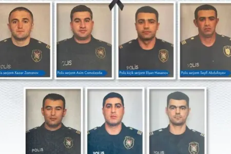 Minaya düşən polislərin məzar daşı - FOTOLAR