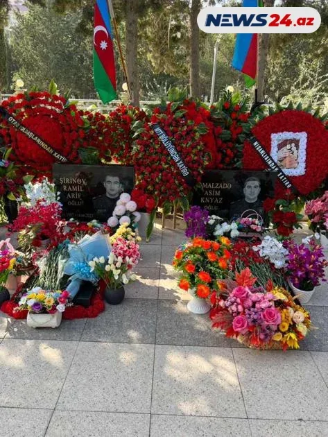 Minaya düşən polislərin məzar daşı - FOTOLAR
