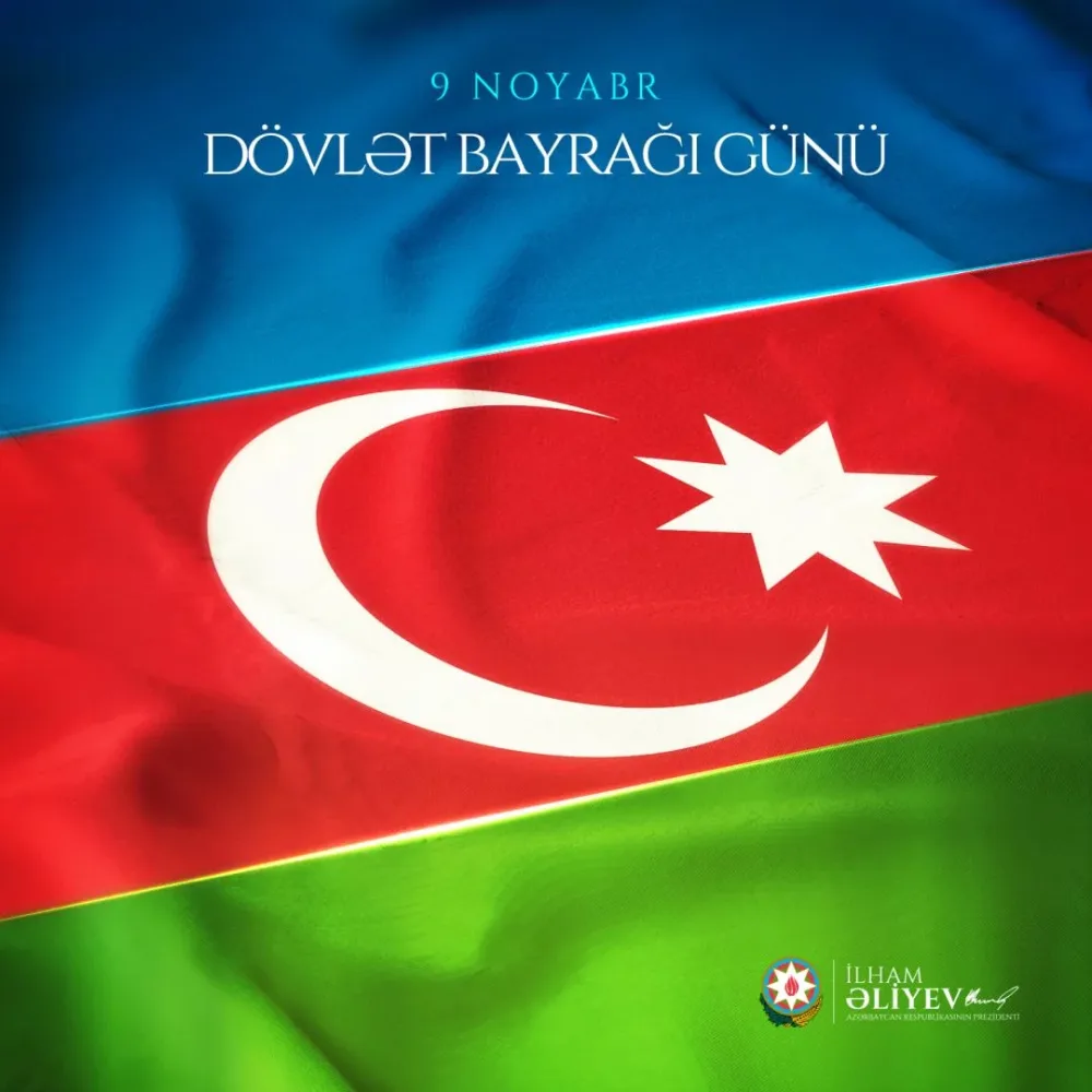 Prezidentdən Dövlət Bayrağı Günü ilə bağlı paylaşım