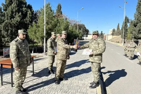 Hərbçilər arasında keçirilən atletika yarışları başa çatıb - FOTO