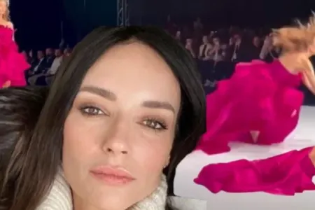 Məşhur model podiumda yıxıldı - VİDEO