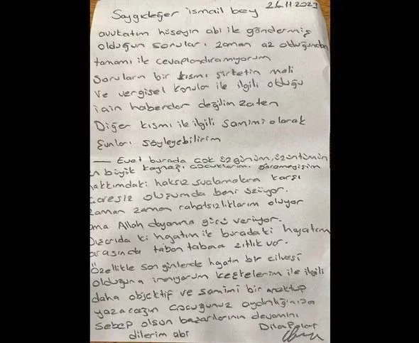 Dilan Polat həbsxanadan məktub GÖNDƏRDİ: - "Kaş ki..." - FOTO