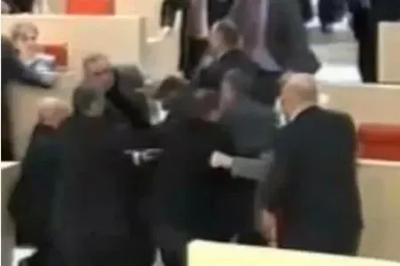 Gürcüstanda deputatlar əlbəyaxa oldu