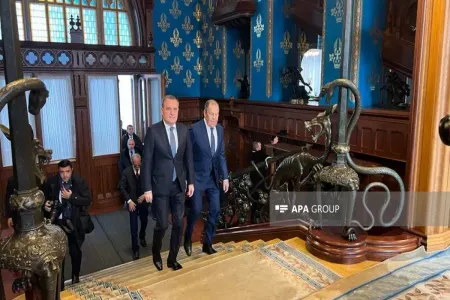 Moskvada Rusiya və Azərbaycan xarici işlər nazirlərinin görüşü keçirilib - FOTO