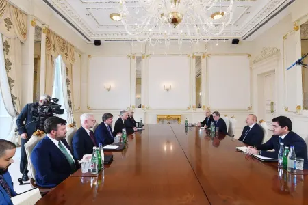 İlham Əliyev Ceyms O’Braynı qəbul edib