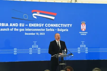 İlham Əliyev Serbiyada açılış mərasimində