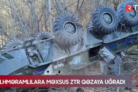 SON DƏQİQƏ: Xankəndidə "BTR" qəzaya uğradı - Ölən var