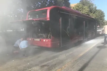 TƏCİLİ!!! Bakıda avtobusda PARTLAYIŞ OLDU - VİDEO