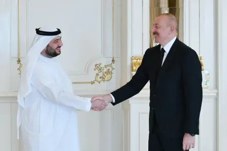 Prezident Birləşmiş Ərəb Əmirliklərinin investisiya nazirini qəbul edib