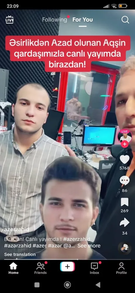 Əsirlikdən azad edilən - Aqşin və Hüseyn "TikTok"da - FOTOLAR