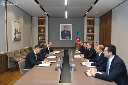 Ceyhun Bayramov Ahmed Sengando ilə görüşüb - FOTO
