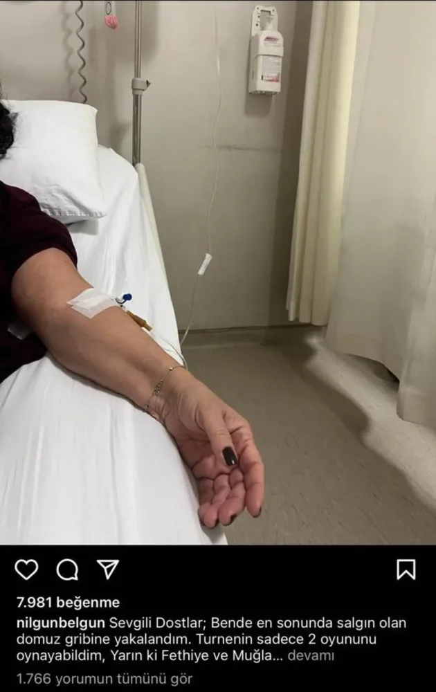 Məşhur aktrisa donuz qripinə yoluxdu - FOTOLAR