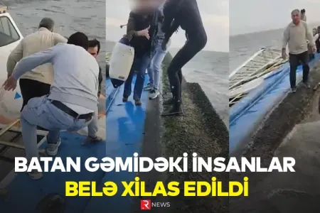 Batan tur gəmisindən insanların xilasedilmə - ANI - VİDEO