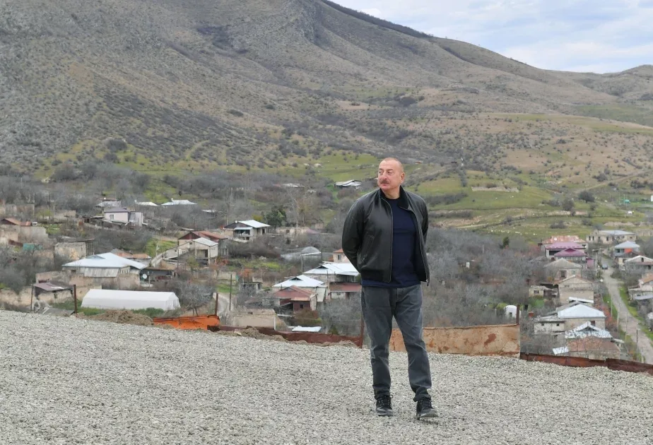 Prezident Xocalı rayonunun Pirlər kəndində - FOTO