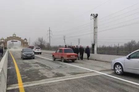Xaçmazda uçan körpünün yerində yenisi istifadəyə verildi - FOTOLAR