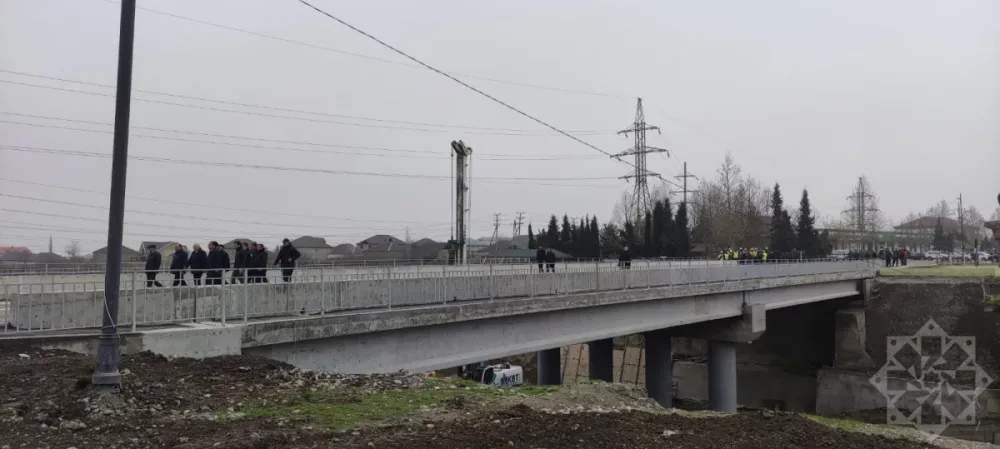 Xaçmazda uçan körpünün yerində yenisi istifadəyə verildi - FOTOLAR