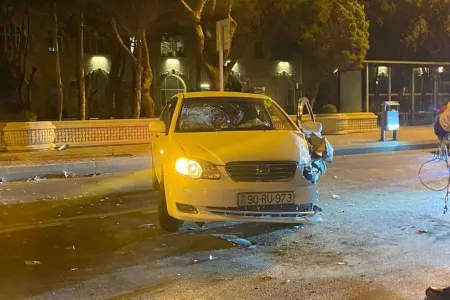Bakıda Yeni ilin İLK QƏZASI oldu - FOTO