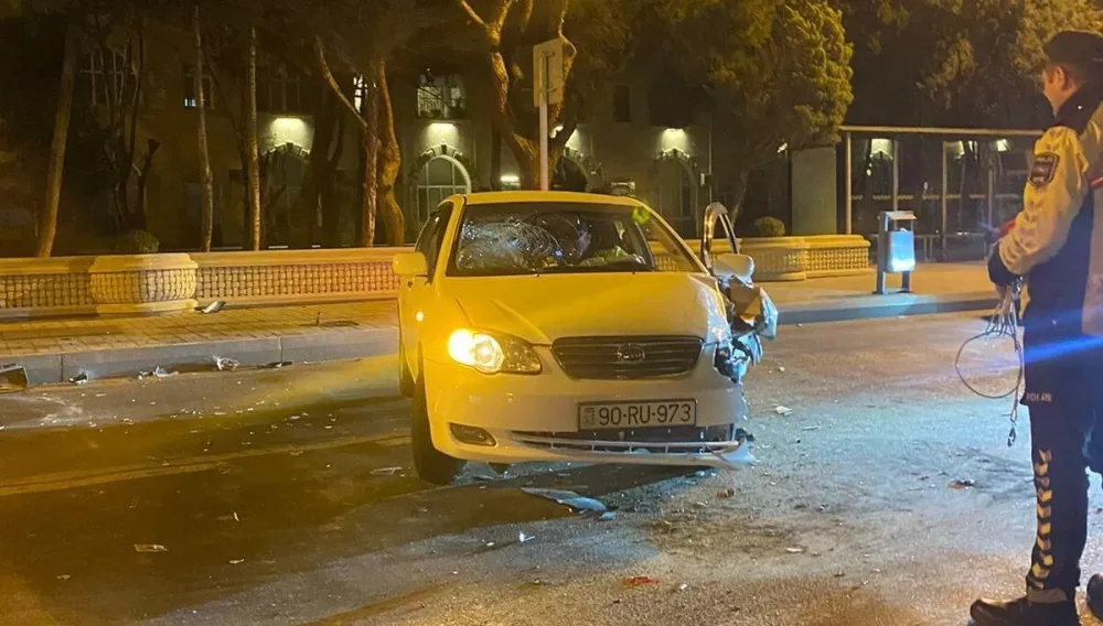 Bakıda Yeni ilin İLK QƏZASI oldu - FOTO