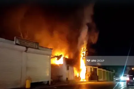 Bakıda avtomobil təmiri sexində yanğın başladı