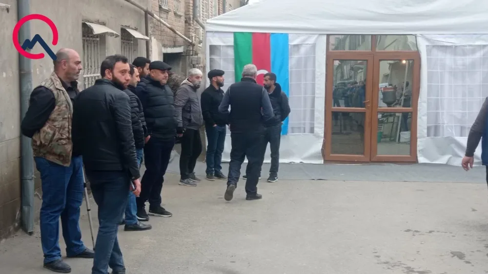 Şəhid Həsənlə vida mərasimi keçirilir - FOTOLAR