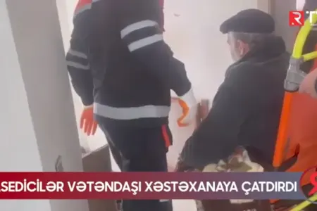 Xilasedicilər vətəndaşı xəstəxanaya çatdırdı