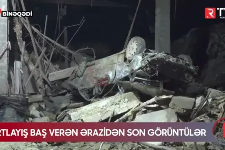 Partlayış baş verən ərazidən - SON GÖRÜNTÜLƏR