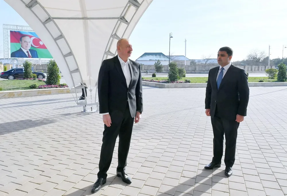 Prezident Neftçalada mərasimdə iştirak edib - FOTO
