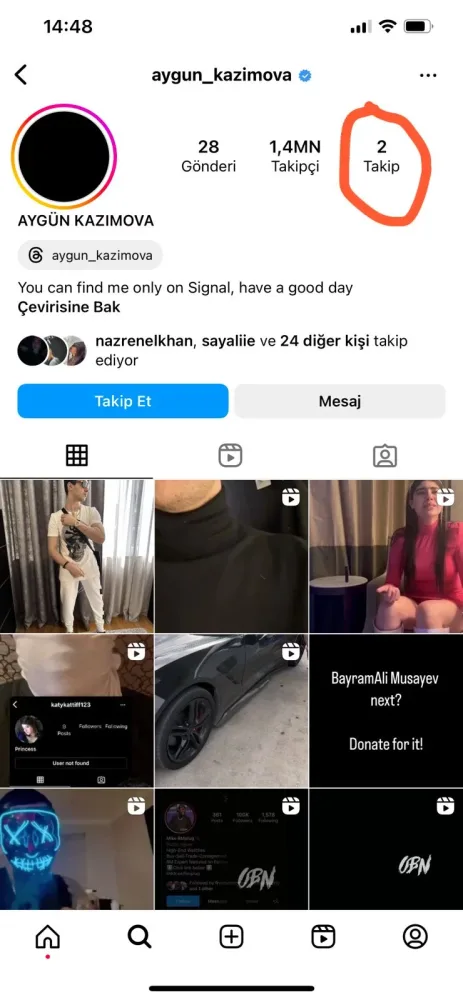 Aygün Kazımovanın səhifəsilə bağlı maraqlı təfərrüat