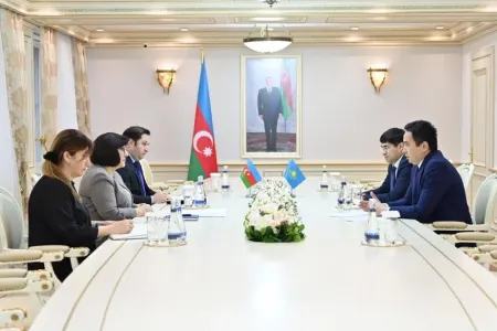 Sahibə Qafarova Qazaxıstanın ölkəmizdəki səfirini qəbul edib