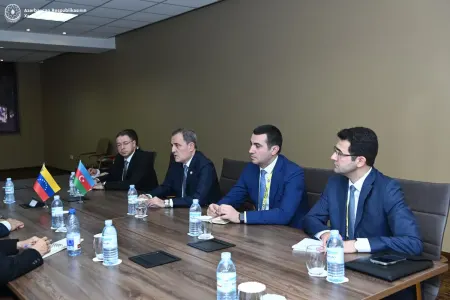 Ceyhun Bayramov Venesuelanın xarici işlər naziri ilə görüşüb
