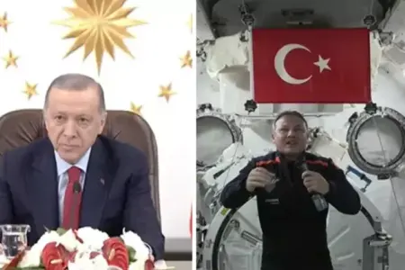 Ərdoğan kosmosdakı ilk türk astronavtla - DANIŞDI