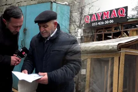 Bakının mərkəzində yanan restoran - QANUNSUZDUR - ÖZƏL VİDEO
