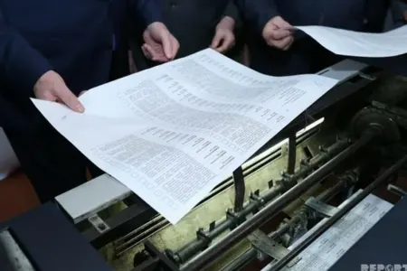 Azərbaycanda seçki bülletenlərinin çapına başlanıldı