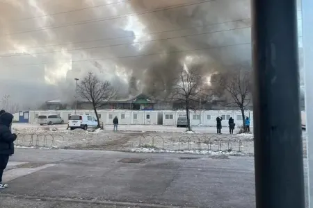 Serbiyada "Çin bazarı" yanır