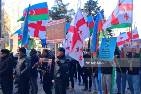 Azərbaycanlılar Gürcüstanda aksiya keçirib