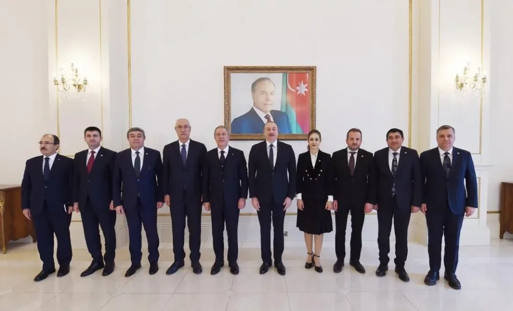 İlham Əliyev Hulusi Akarın rəhbərlik etdiyi nümayəndə heyətini qəbul edib - FOTO