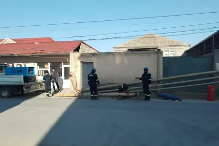 Binədə yol qəzası: - 3000 abonent qazsız qaldı