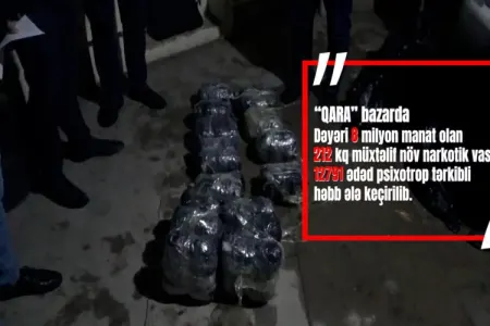 "Qara bazar"da 8 milyon manatlıq narkotik əməliyyatı - VİDEO