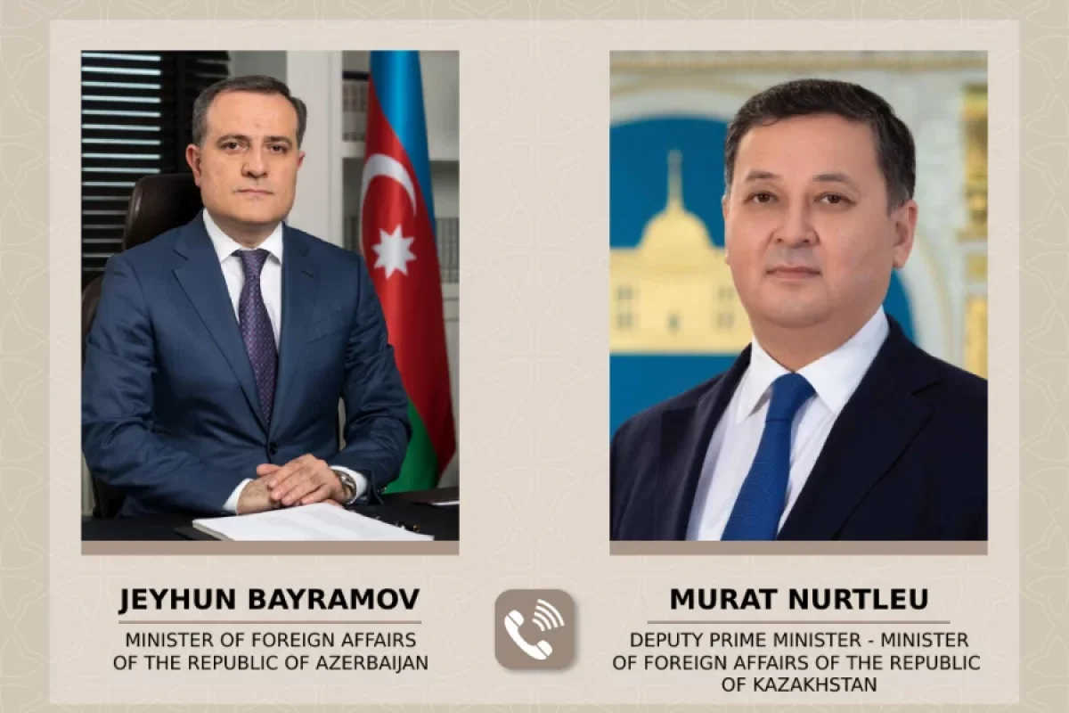 Ceyhun Bayramov qazaxıstanlı həmkarı ilə telefonla danışdı