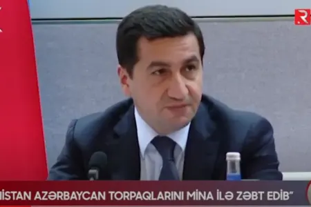 Hikmət Hacıyev mina terrorundan danışdı - VİDEO