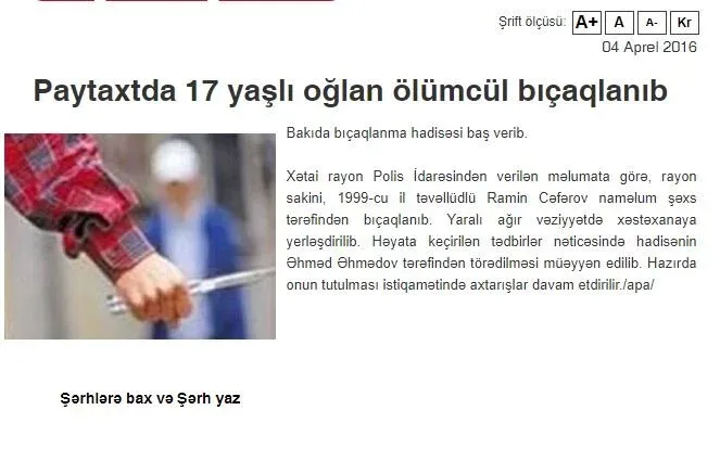 Əhmədin 15 yaşında bıçaqladığı idmançının - GÖRÜNTÜLƏRİ - ŞOK DETALLAR
