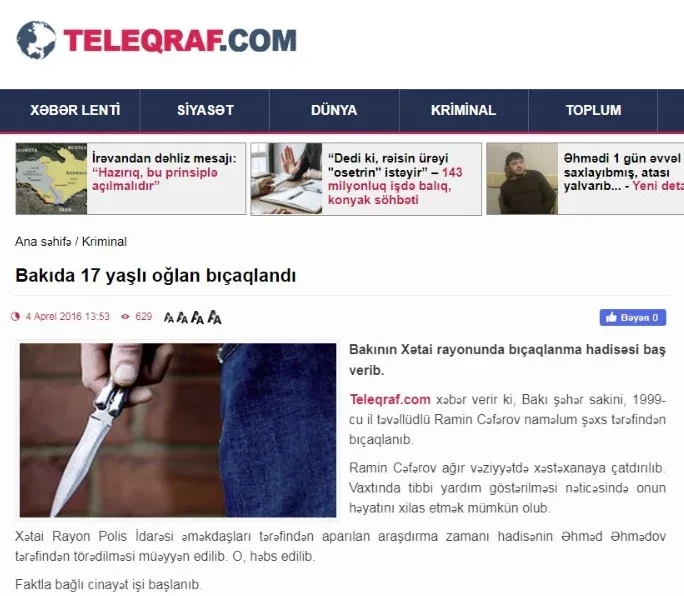 Əhməd 8 il əvvəl - HƏBS EDİLİBMİŞ - FAKTI TƏSDİQ EDƏN XƏBƏR