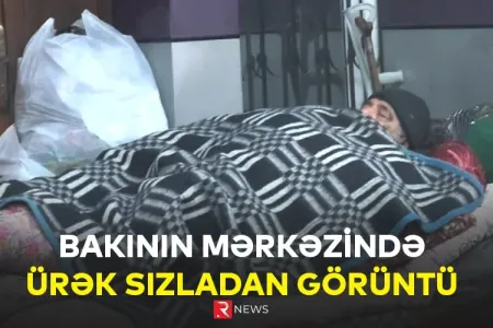Bakının mərkəzində ürək sızladan görüntü - VİDEO