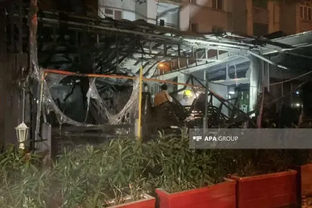 Bakıda restoranda baş verən yanğın söndürülüb - VİDEO