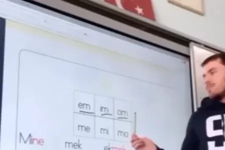 Müəllimin dərsi gündəm oldu - VİDEO