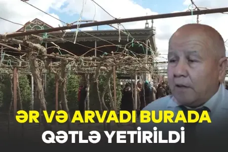 Ər və arvadının qətlə yetirildiyi məkandan - GÖRÜNTÜLƏR